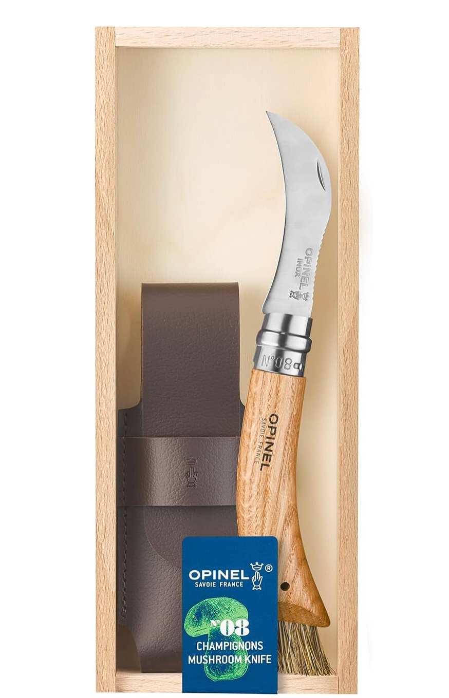 Opinel Svampekniv N°8 i Eg - gaveæske